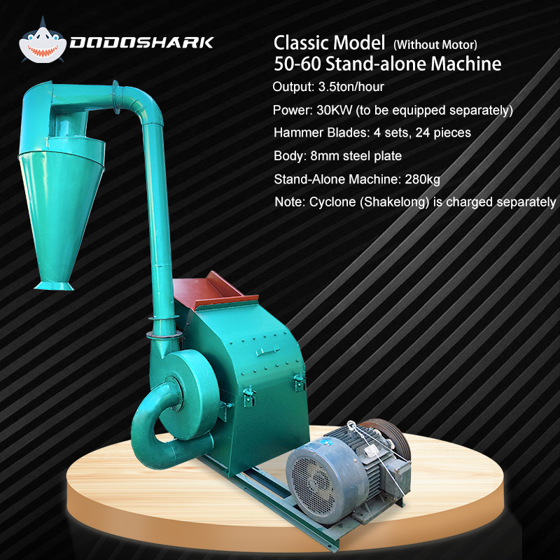 Dodoshark Industrial Hammer Mill | Commercial Grinder for Grains, Forage, Biomass