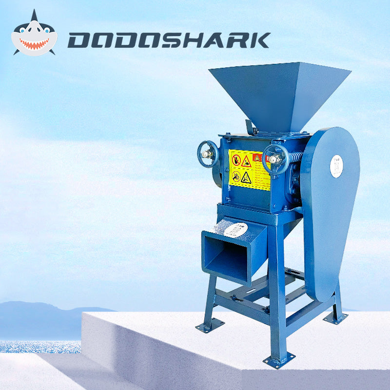 Dodoshark Commercial Double Roller Crusher | Grain Cracker for Corn, Peanuts, Sorghum, Soybeans (Farming & Food Processing) - Dodoshark