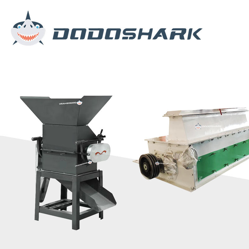 Dodoshark Commercial Double Roller Crusher | Grain Cracker for Corn, Peanuts, Sorghum, Soybeans (Farming & Food Processing) - Dodoshark