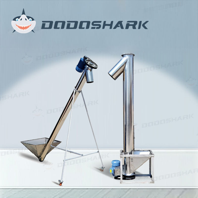 Dodoshark Stainless Steel Spiral Conveyor | 304/201 Screw Feeder for Powder & Granules | Durable Industrial Material Conveyor