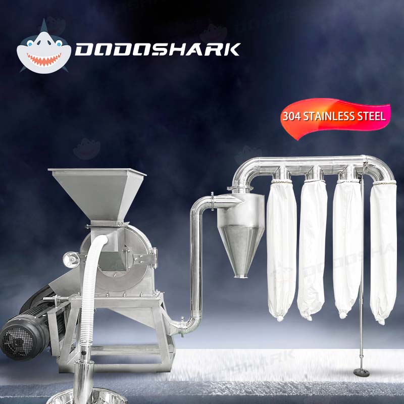 Dodoshark Commercial Stainless Steel Self - Priming Grinder | Tooth Disc Mill for Spices, Grains, TCM, Rice - Dodoshark
