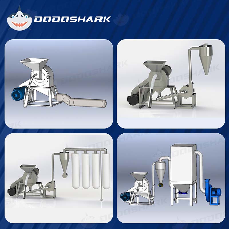 Dodoshark Commercial Stainless Steel Self - Priming Grinder | Tooth Disc Mill for Spices, Grains, TCM, Rice - Dodoshark