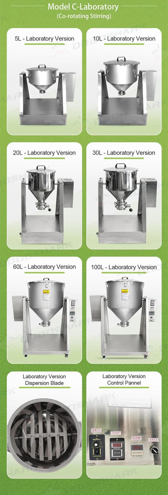 Dodoshark 360 Drum Mixer | Industrial Powder Blending Machine for Lab & Commercial Use - Dodoshark