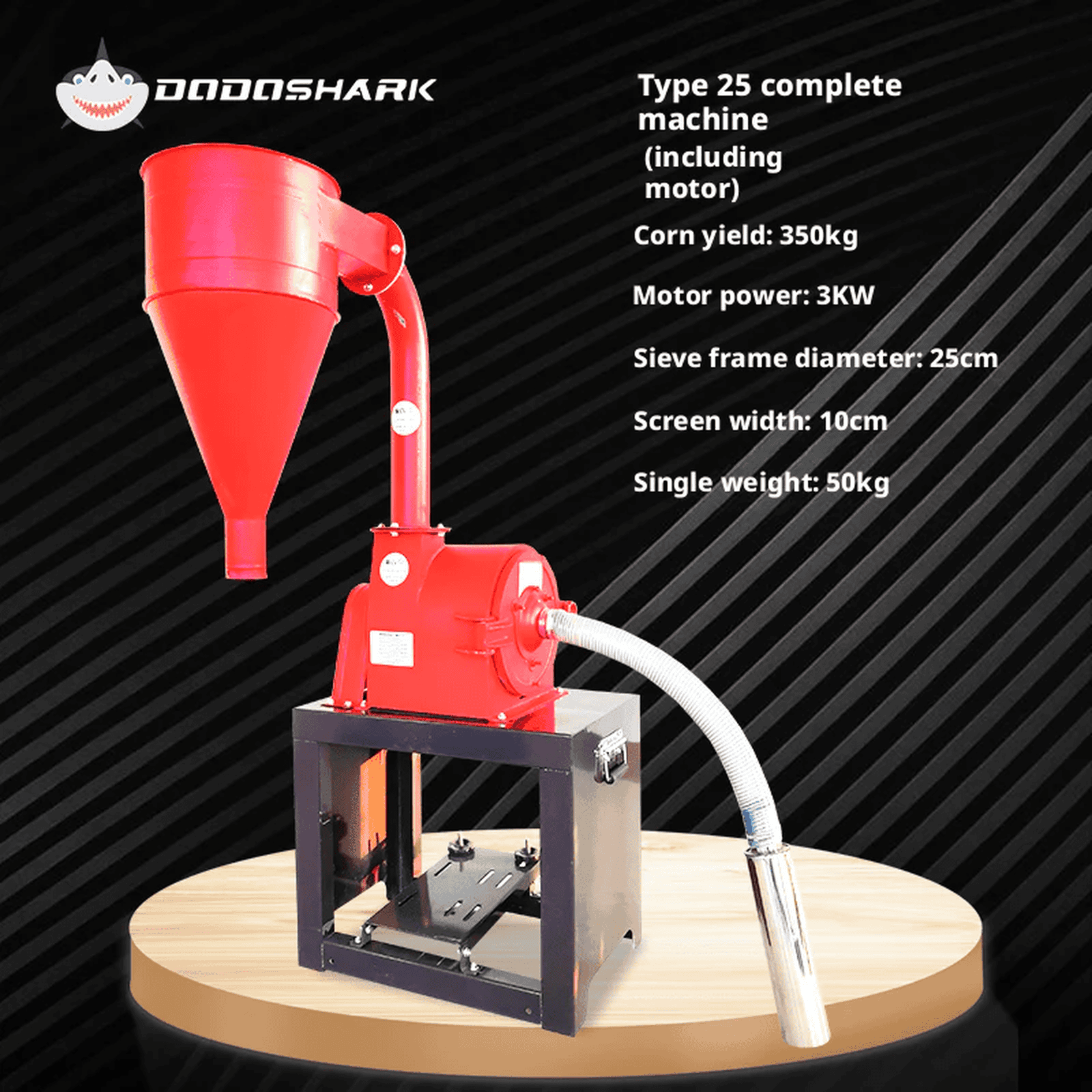 Dodoshark Claw and Disc Mill - High - Capacity Grinder with 12 Ton/Hour Output, 12+ Hours Continuous Operation - Dodoshark