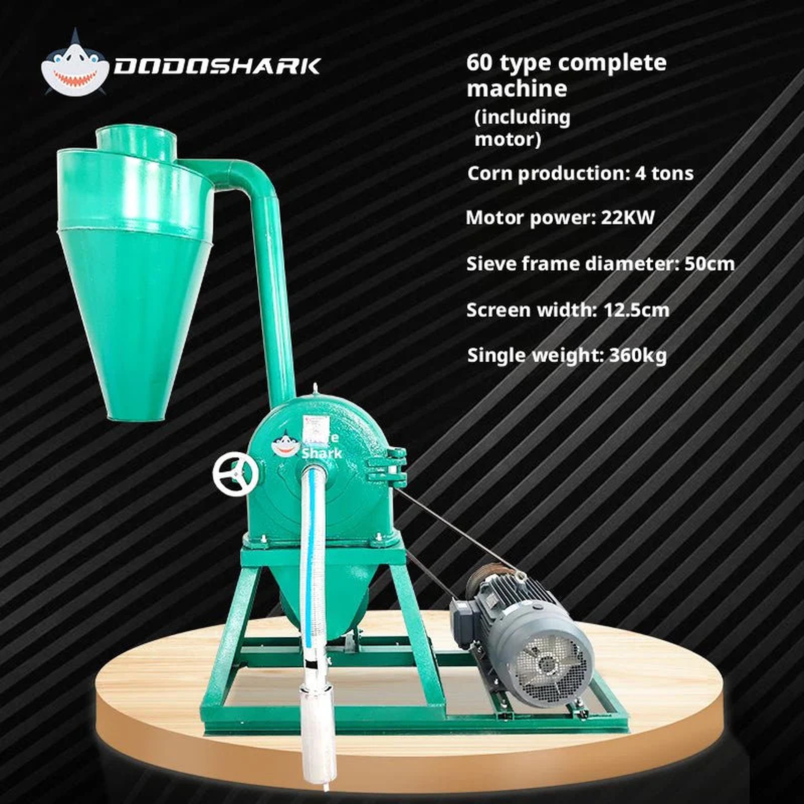 Dodoshark Claw and Disc Mill - High - Capacity Grinder with 12 Ton/Hour Output, 12+ Hours Continuous Operation - Dodoshark