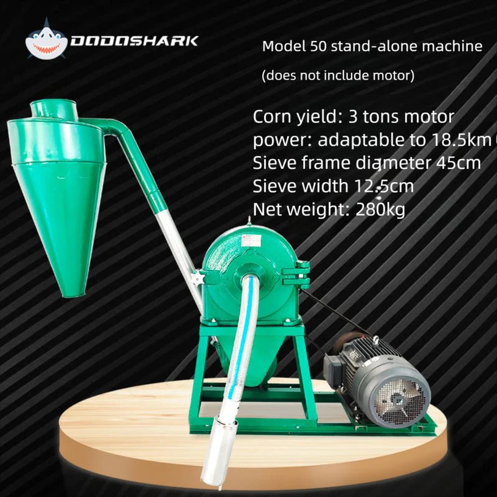 Dodoshark Claw and Disc Mill - High - Capacity Grinder with 12 Ton/Hour Output, 12+ Hours Continuous Operation - Dodoshark
