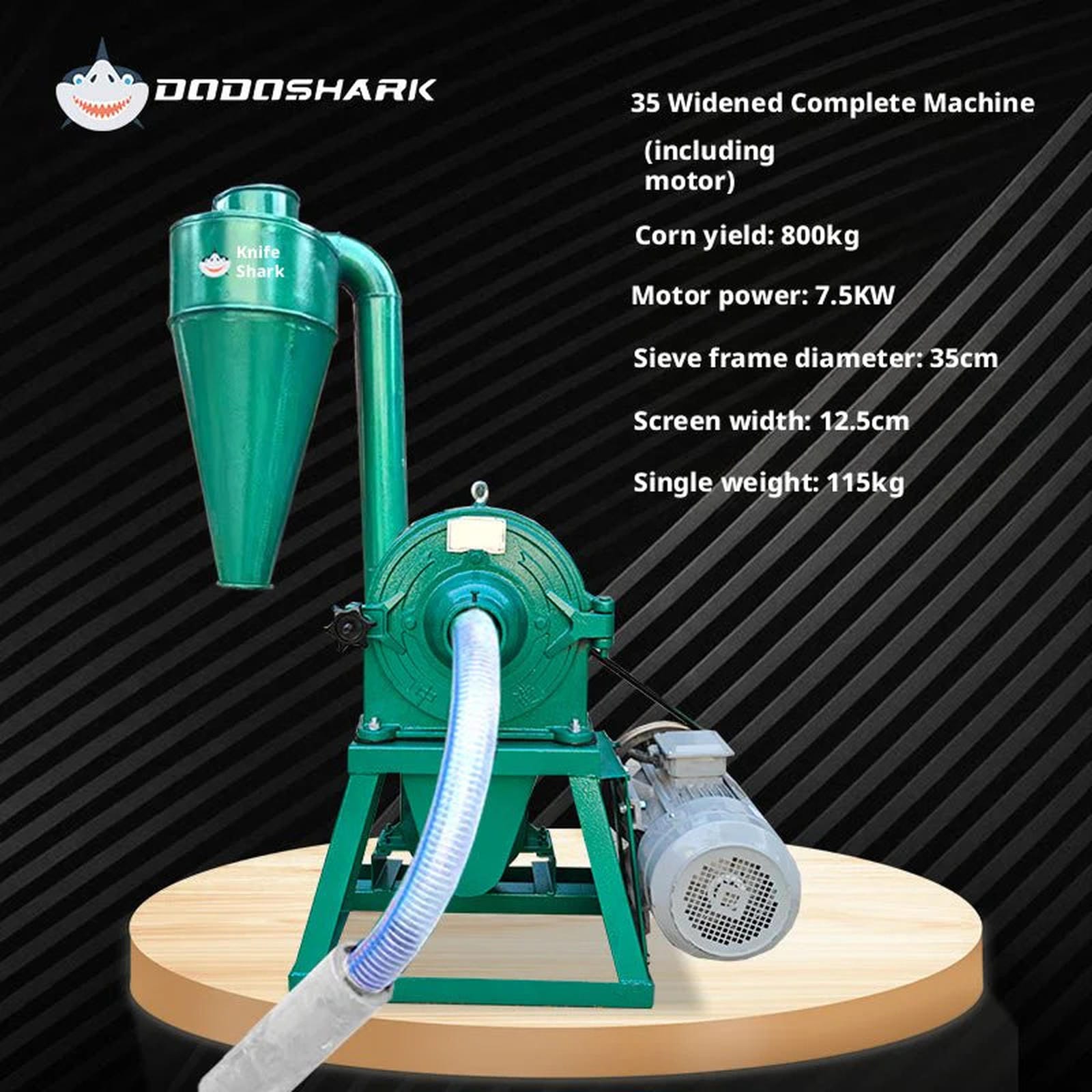 Dodoshark Claw and Disc Mill - High - Capacity Grinder with 12 Ton/Hour Output, 12+ Hours Continuous Operation - Dodoshark