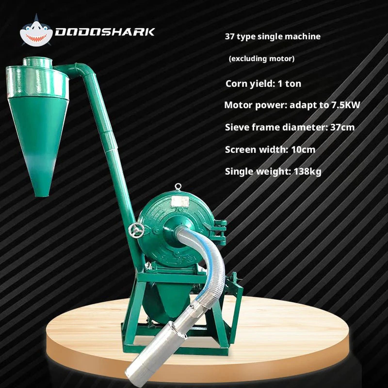 Dodoshark Claw and Disc Mill - High - Capacity Grinder with 12 Ton/Hour Output, 12+ Hours Continuous Operation - Dodoshark