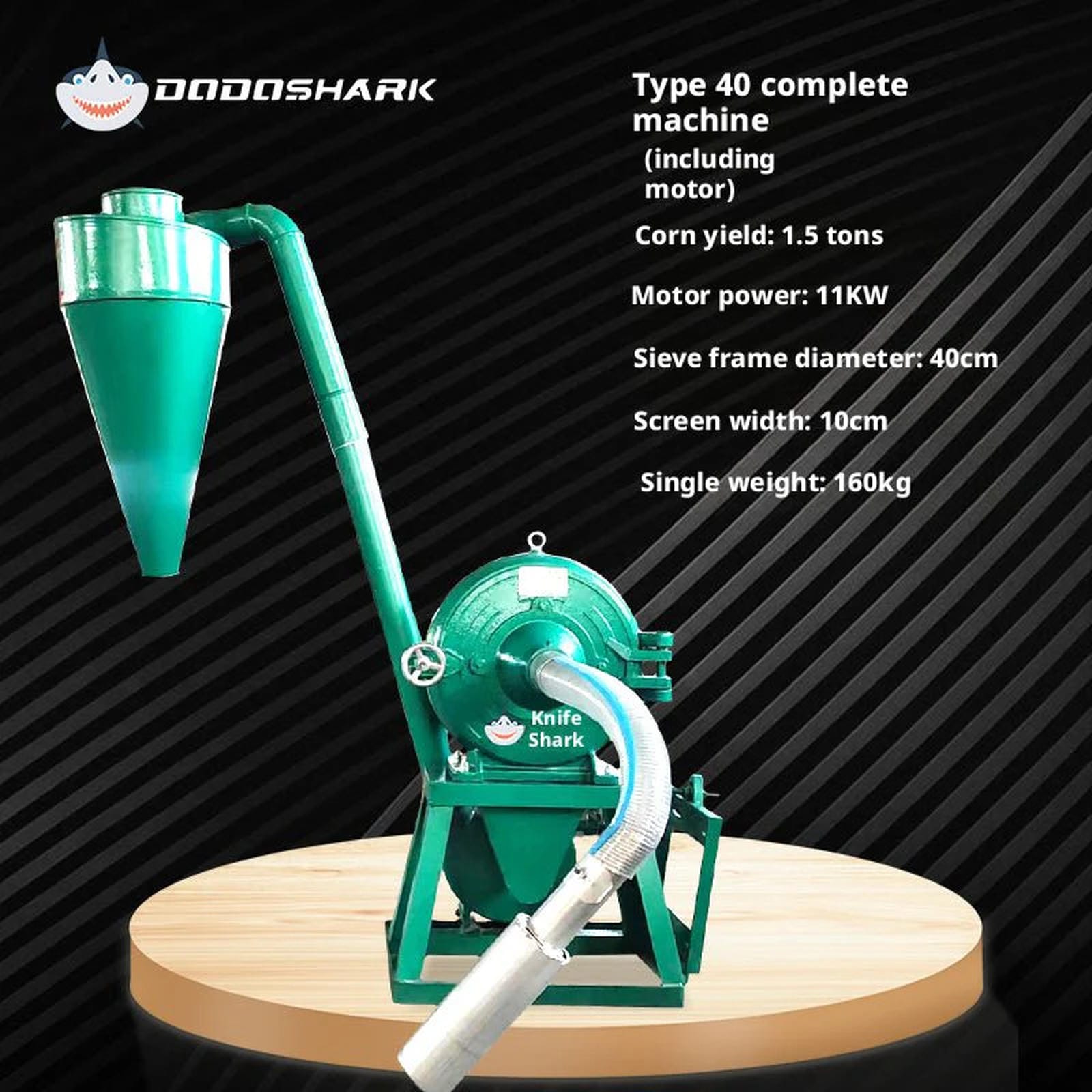 Dodoshark Claw and Disc Mill - High - Capacity Grinder with 12 Ton/Hour Output, 12+ Hours Continuous Operation - Dodoshark