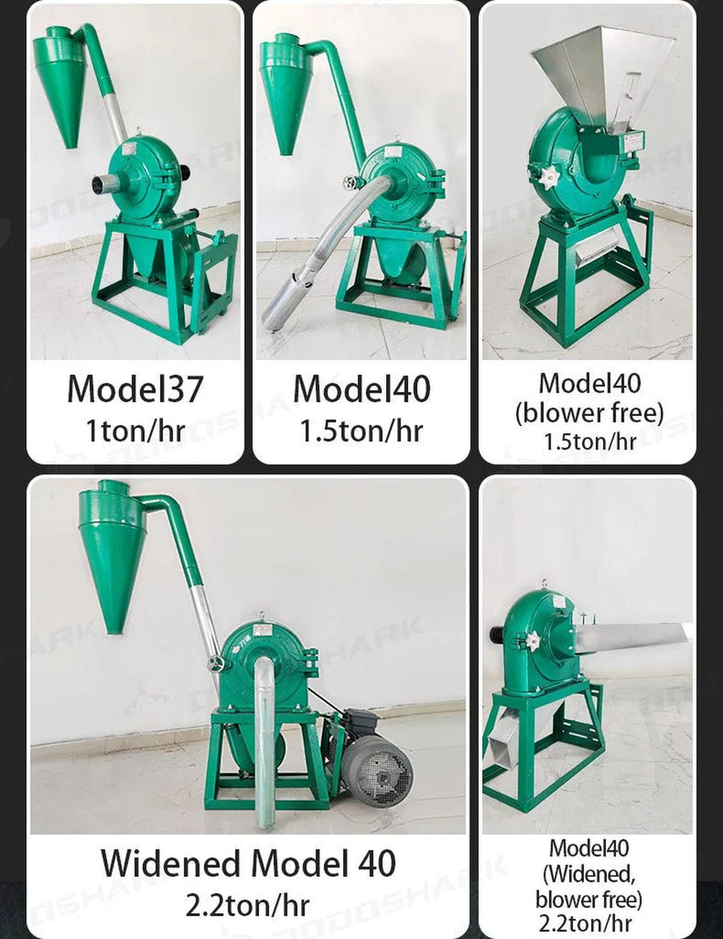 Dodoshark Claw and Disc Mill - High - Capacity Grinder with 12 Ton/Hour Output, 12+ Hours Continuous Operation - Dodoshark