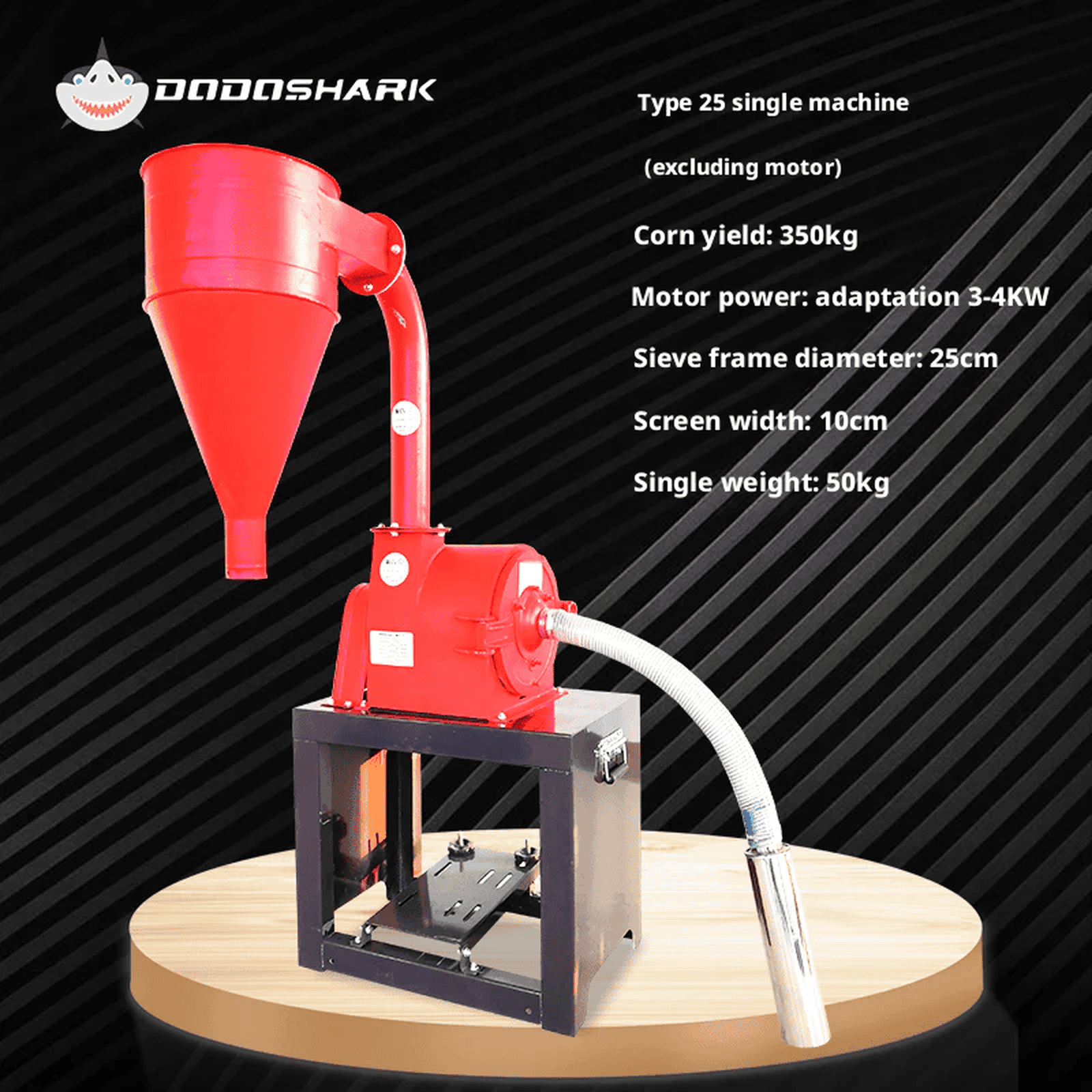 Dodoshark Claw and Disc Mill - High - Capacity Grinder with 12 Ton/Hour Output, 12+ Hours Continuous Operation - Dodoshark