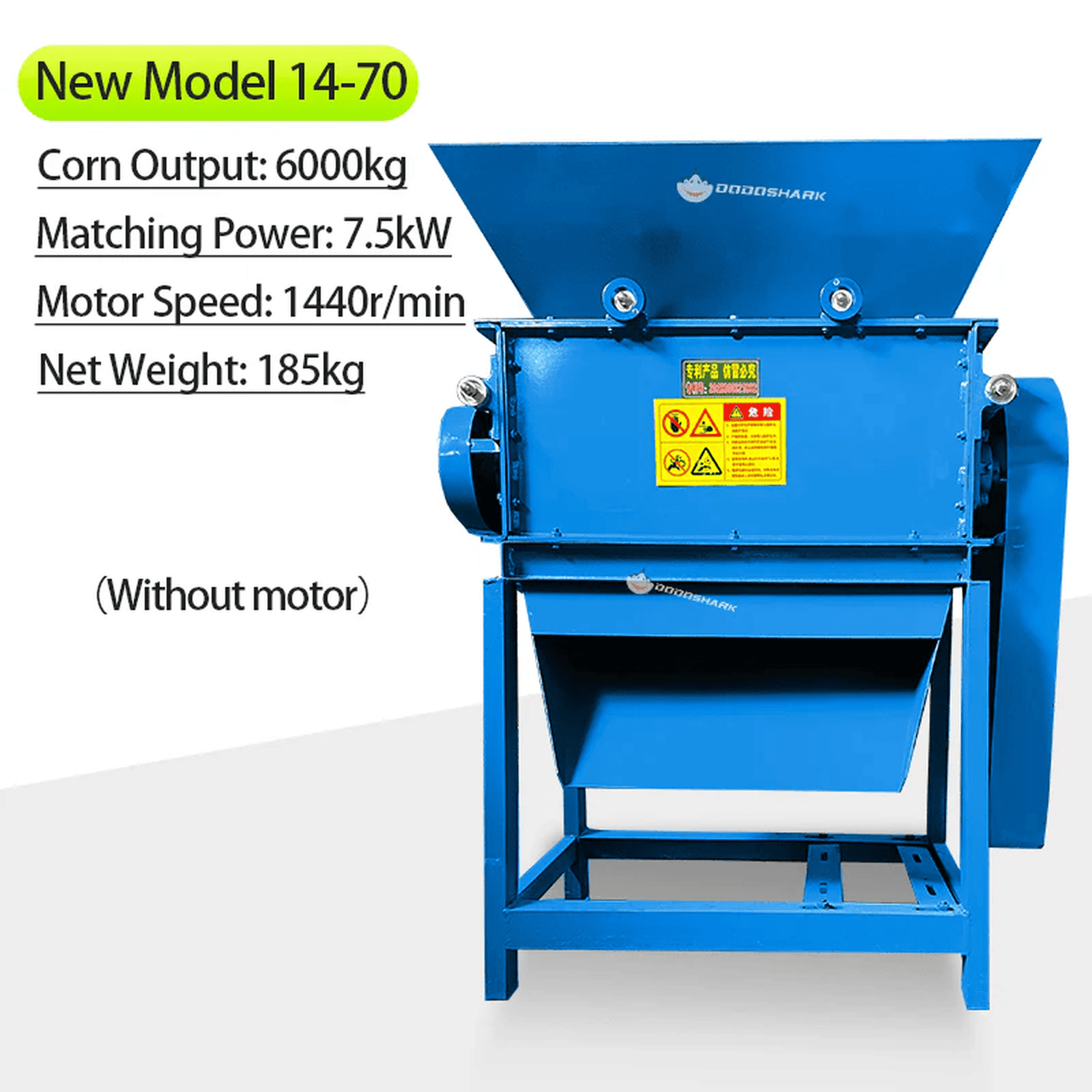 Dodoshark Commercial Double Roller Crusher | Grain Cracker for Corn, Peanuts, Sorghum, Soybeans (Farming & Food Processing) - Dodoshark