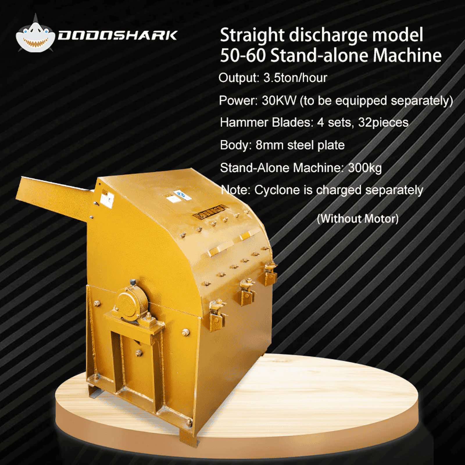 Dodoshark Industrial Hammer Mill | Commercial Grinder for Grains, Forage, Biomass - Dodoshark