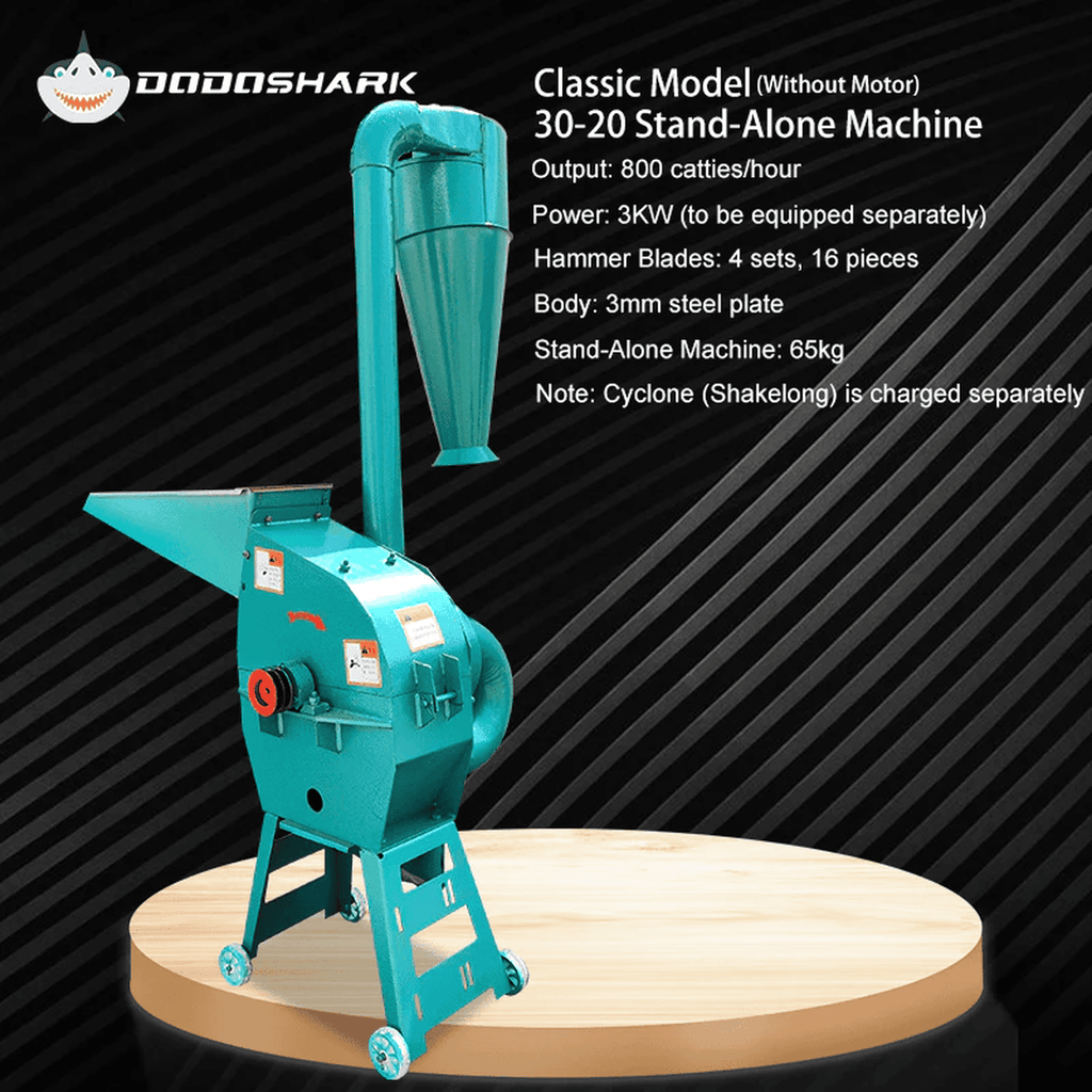 Dodoshark Industrial Hammer Mill | Commercial Grinder for Grains, Forage, Biomass - Dodoshark